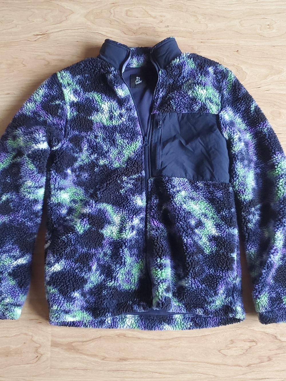art class Purple and Green Sherpa Jacket